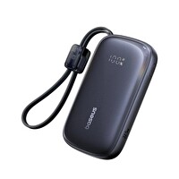 Baseus EnerFill FC21 QPow3 Ultra Dijital Göstergeli Powerbank 20.000 mAh 22.5W Siyah Ayrılabilir Kablolu