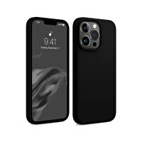 Bix iPhone 15 Pro Silikon Kılıf MagSafe Uyumlu Güçlü Koruma Darbe Emici Siyah