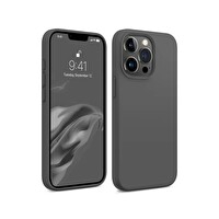 Bix iPhone 16 Pro Silikon Kılıf MagSafe Uyumlu Güçlü Koruma Darbe Emici Seramik Gri