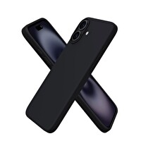 Bix iPhone 16 Plus Silikon Kılıf MagSafe Uyumlu Güçlü Koruma Darbe Emici Siyah