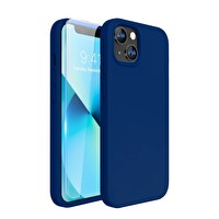 Bix iPhone 14 Plus / 15 Plus Silikon Kılıf MagSafe Uyumlu Güçlü Koruma Darbe Emici Evren Mavisi