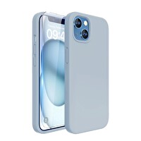 Bix iPhone 14 Plus / 15 Plus Silikon Kılıf MagSafe Uyumlu Güçlü Koruma Darbe Emici Leylak Moru