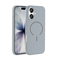 iPhone 17 Kılıf Meta Lansman M-Safe Kamera Korumalı içi Kadife Yumuşak Renkli Süet Silikon