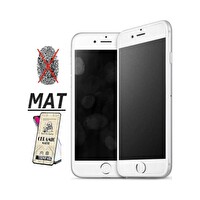 Teknoparkta iPhone 8 Mat Ekran Seramik Tam Kaplayan Kırılmaz Cam Nano Ekran Koruyucu Beyaz