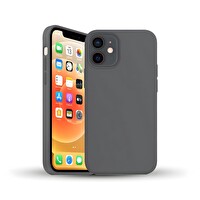 Bix iPhone 11 Uyumlu MagSafe Özellikli Darbe Emici Silikon Telefon Kılıfı - Siyah Seramik Gri