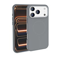 Başkenttekno iPhone 17 Pro Max Kılıf Kablosuz Şarj Özellikli Metal Kamera Çerçeveli Edi Silikon Kapak