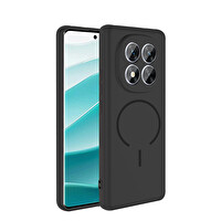 Başkenttekno Xiaomi Redmi Note 14 Pro 4G Kılıf Meta Lansman M-Safe Kamera Korumalı içi Kadife Yumuşak Renkli Süet Silikon Siyah 