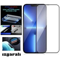 Teknoparkta iPhone 13 Pro Max Ekran Koruyucu Toz Filitreli Izgaralı Anti Dust Tam Kaplayan Kırılmaz Cam