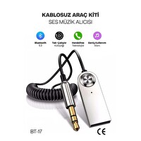 Concord BT-17 USB Telefon Müzik Dinleme Tak Çalıştır Kablosuz Aux Bluetooth 5.3 Araç Kiti