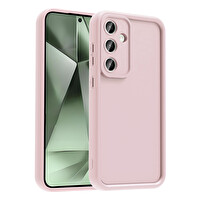 Başkenttekno Samsung Galaxy S25 FE Uyumlu Kamera Korumalı Telefon Kılıfı - Pembe