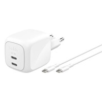 Belkin BoostCharge Pro 2 Port USB C GaN Şarj Cihazı 67W 2m USB C Kablo Dahil