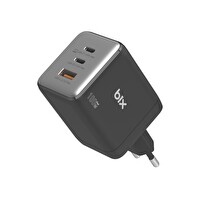 VegGieg BX3P102G 100W 3 Portlu Android-İos Uyumlu Type-C - USB-A GaN PD 3.0 Hızlı Şarj Cihazı
