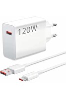 Yeco 120W Type-C Ultra Hızlı Şarj Adaptörü ve Kablo Seti Hızlı Şarj Destekli Beyaz