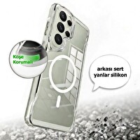 Lopard Samsung Galaxy S26 Ultra Kılıf Msafe Şarj Özellikli T-Max Kapak Arkası Sert Yanlar Silikon Telefon Kılıfı Şeffaf