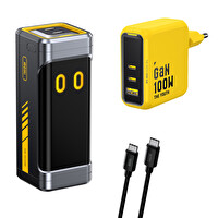 Aohi Starship 10.000 mAh 210W Powerbank - Youth 3 Portlu 100W Şarj Adaptörü