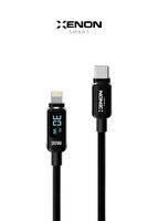 Xenon Smart X6426 Type-C to Lightning LED 1.2 M Örgü 480Mbps 30W PD Hızlı Şarj iPhone Şarj Kablosu