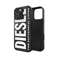 Diesel iPhone 16 Pro Max Uyumlu Magsafe Destekli Core Kalıplı Kılıf - Siyah/Beyaz