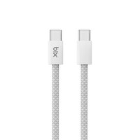 Bix T4CC 65W Type-C to Type-C Örgülü Manyetik Tasarım Hızlı Şarj ve Data Kablosu 1 M Beyaz