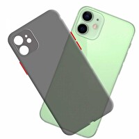 Tekamo iPhone 12 Uyumlu Ultra İnce Zar Telefon Kılıfı Siyah