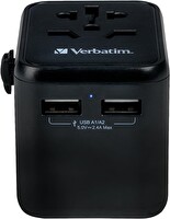 Verbatim 49543 UTA-01 Evrensel Seyahat Adaptörü - 2xUSB-A Port