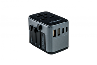 Verbatim Evrensel Seyahat Şarj Adaptörü UTA-03 2xUSB-C ve 2xUSB-A-(49545)