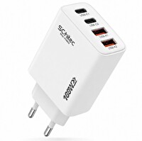ScHitec HG/TA-106EU 100W 4 Çıkışlu 2 Type-C - 2 UsbA QC 3.0  Şarj Adaptörü Başlığı