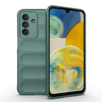 Başkenttekno Samsung Galaxy A26 Esnek TPU Oyuklu Arka Yüzey Tasarımlı Etnik Silikon Kılıf Koyu Yeşil