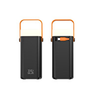 Hzl Store 40.000mAh Dahili Kablolu 22.5W Hızlı Şarj USB-C Giriş-Çıkışlı Led Göstergeli Taşınabilir Powerbank