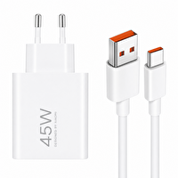 Xiaomi 45W MDY-12-EA Turbo Şarj Adaptörü ve Type-C Kablo Seti (İthalatçı Garantili)