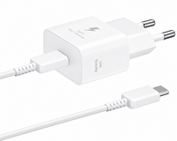 Samsung EP-TA800 25W Type-C Süper Şarj Adaptörü ve Kablo Beyaz (İthalatçı Garantili)