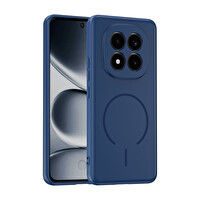 Başkenttekno Xiaomi Redmi Note 15 Pro 5G Meta Lansman Magsafe Kamera Korumalı içi Kadife Yumuşak Renkli Süet Silikon Lacivert 