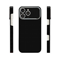 Başkenttekno iPhone 16 Pro Max Uyumlu İphone 17 Görünümlü MagSafe Şarj Özellikli Kılıf Premium Paris Zerre Sert PC Kapak Siyah 
