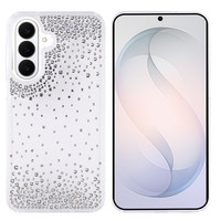 Başkenttekno Samsung Galaxy S26 Kılıf Airbag Tasarımlı Damla Taşlı Şeffaf Pera Silikon Kapak Şeffaf