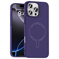 Başkenttekno iPhone 16 Pro Max Kılıf Magsafe Şarj Özellikli Kamera Korumalı Premium Elio Sert PC Kapak