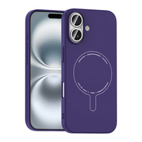 Başkenttekno iPhone 16 Kılıf M-Safe Şarj Özellikli Kamera Korumalı Premium Elio Sert PC Kapak