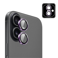 IPG iPhone 17 için Pro Lens Kamera Lens Koruyucu Alüminyum CD Çerçeveli Kırılmaz Cam Mor