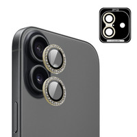 IPG ProLENS iPhone 17 için Kamera Lens Koruyucu Elmas Taş Çerçeveli Kırılmaz Cam Altın