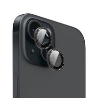 IPG ProLENS iPhone 14 ve 14 Plus Uyumlu Elmas Kesim Çerçeveli Kamera Lens Koruyucu Kırılmaz Cam Siyah