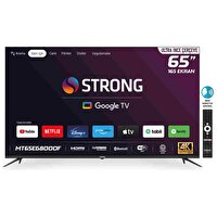 Strong MT65EG8000F 65" 165 Ekran 4K Ultra HD Uydu Alıcılı Ultra İnce Çerçeve Smart Google TV