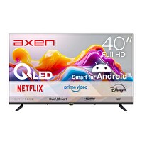 Axen AX40QLEDM-A14S 40" Full HD Android Smart Dahili Uydu Alıcılı WiFi LED TV