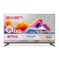 Axen AX50QFPRL-A14S 50" 126 Ekran Uydu Alıcılı Full HD Android Smart QLED TV Siyah