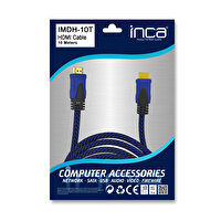 Inca IMHD-10T 10 Metre 1,4 V 3D Altın Uçlu HDMI Kablo