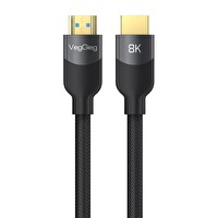 VegGieg  V-H903 Premium 8K 60Hz 4K 120Hz HDCP ARC HDR Örgülü HDMI 2.1 Kablo 5 Metre