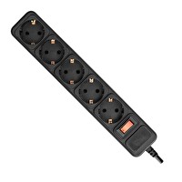 S-Link SPG3-J-5 Akım Korumalı Priz 5'li 1.5 Metre Siyah