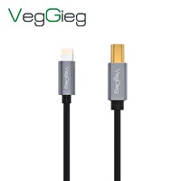 VegGieg Lightning to MIDI USB-B iPhone iPad Uyumlu Müzik Enstrüman Kablosu
