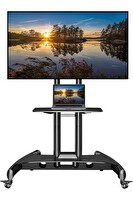 Ergoflex North Bayou AVA1500-60-1P Düz Panel Ekranlar İçin 32" - 75"  Uyumlu TUV Sertifikalı Tekerlekli TV Standı