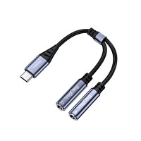 VegGieg Type-C To 3.5MM Aux Ve Mikrofon Dönüştürücü Adaptör DAC Chip HiFi Ses Kartı