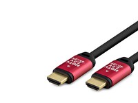 Evimdeyokyok HDX2035 HDMI 2.0 Kablo 4K UHD Od 8.0 MM 10 M - Siyah-Kırmızı