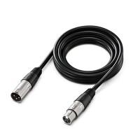 Fifine L9 Profesyonel XLR Mikrofon Kablosu Siyah 3 M