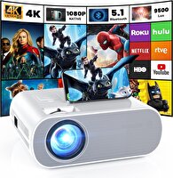 Hompow 1080p Full HD 9500 Lümen Bluetooth Projektör